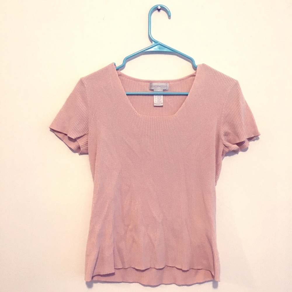 Worthington Blush 55% Cotton Thick TShirt